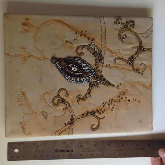 Naturally Dyed Beaded Fiber Art - Picture 7 of 7